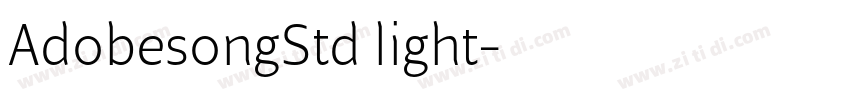 AdobesongStd light字体转换